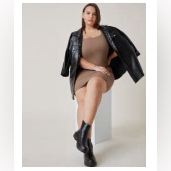 Brown square neck bodycon dress SHEIN - Picture 4 of 4